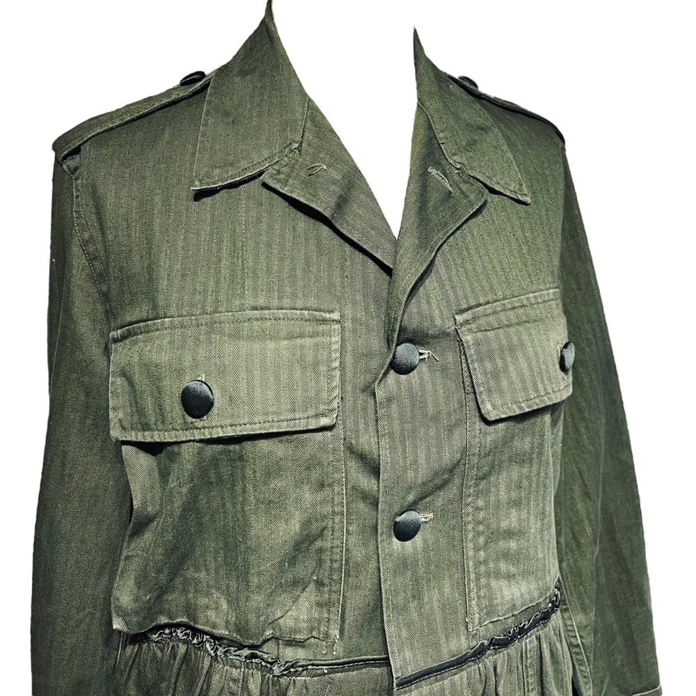 Harvey Faircloth Barneys NY Boho Military Jacket Size Small 100% Cotton - Picture 9 of 15